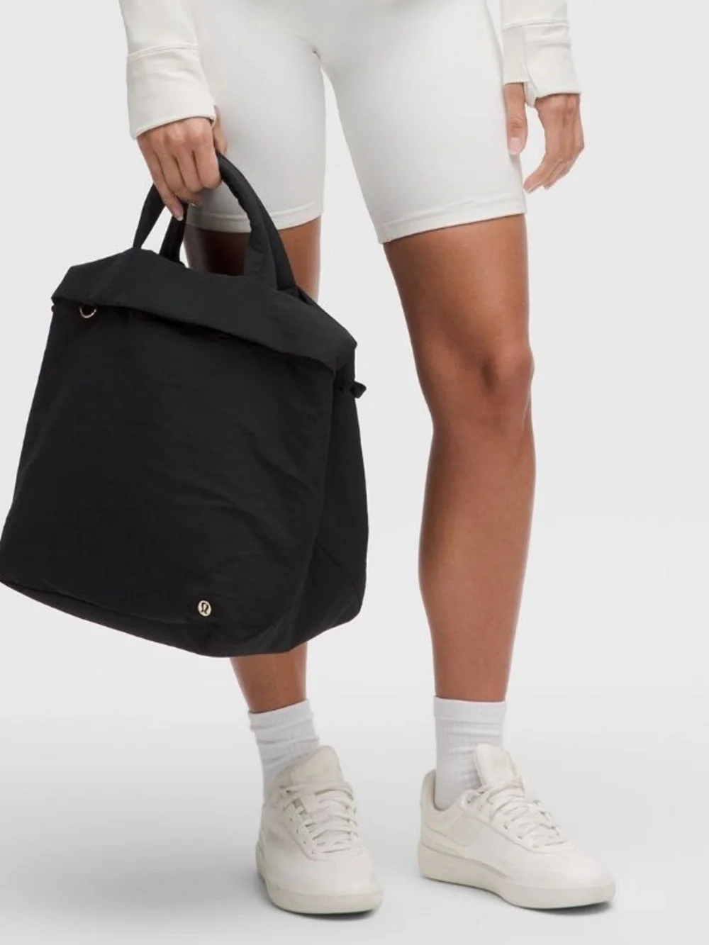 lululemon athletica Black Tote with Gold Hardware